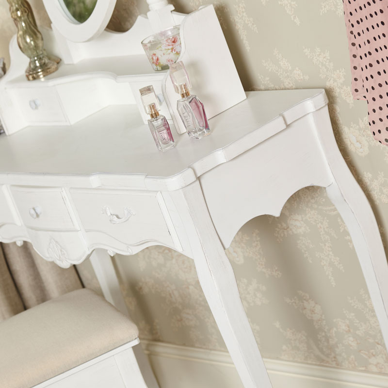 White 3 Drawer Dressing Table - Jolie Range