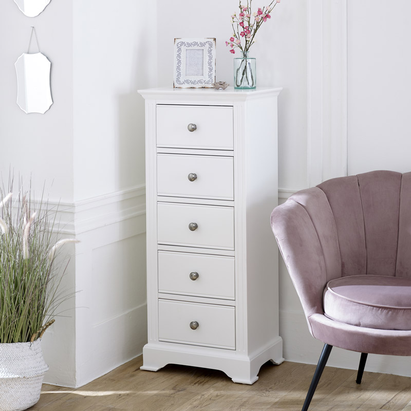 tallboy chest of drawers white