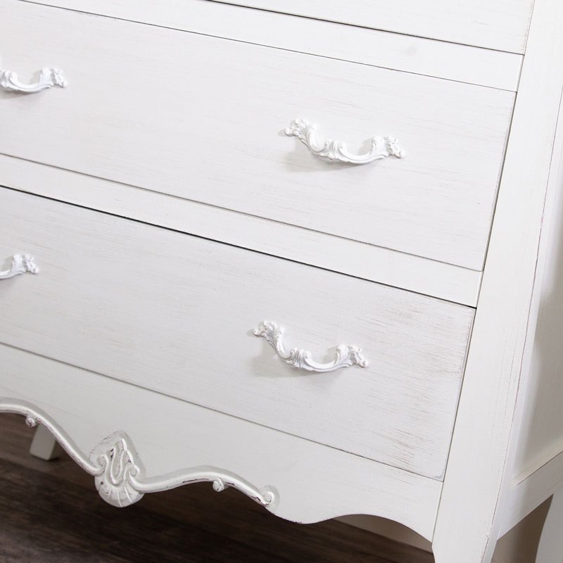 White 5 Piece Bedroom Furniture Set - Jolie Range