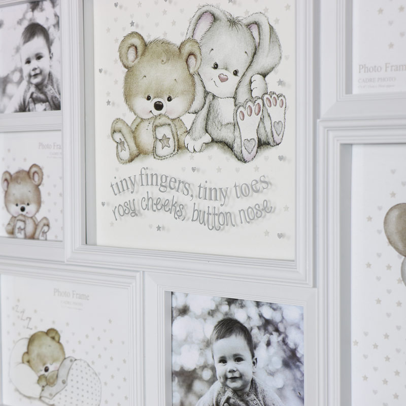 White Baby Nursery Multi Photo Frame