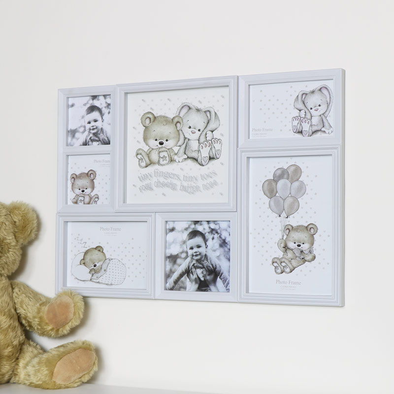 White Baby Nursery Multi Photo Frame