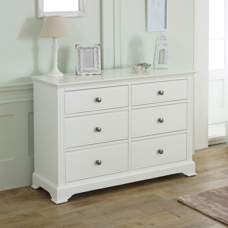 White Bedroom Furniture Double Wardrobe Large Chest Of Drawers Bedside Tables Davenport White Range