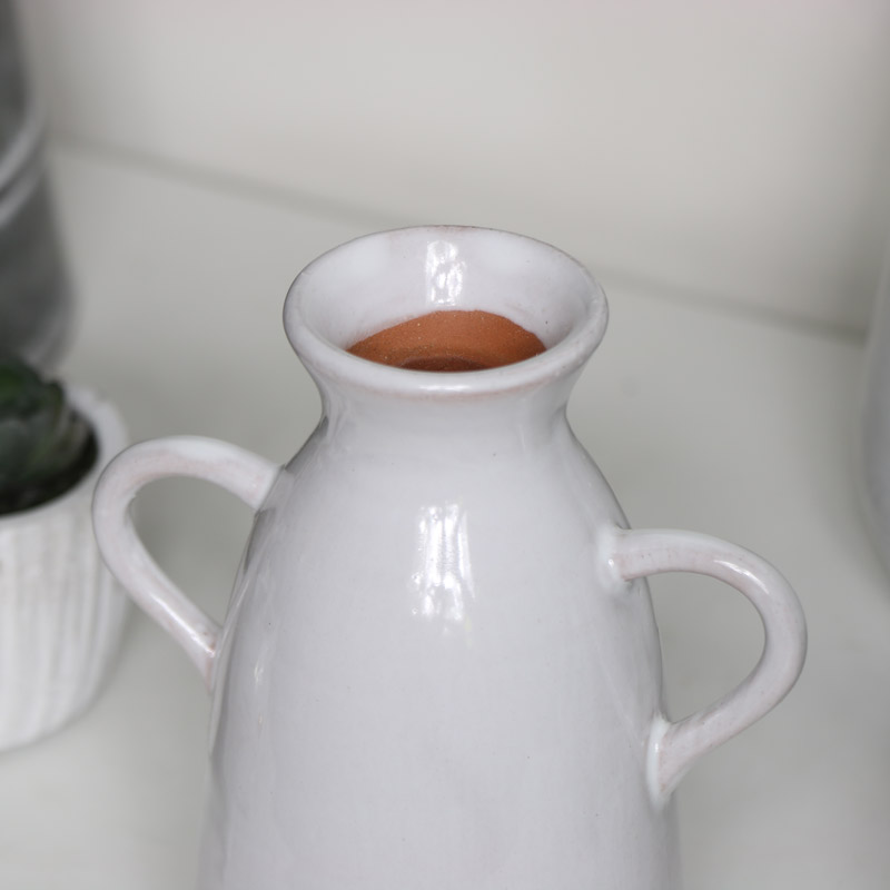 White Ceramic Jug Style Candle Holder