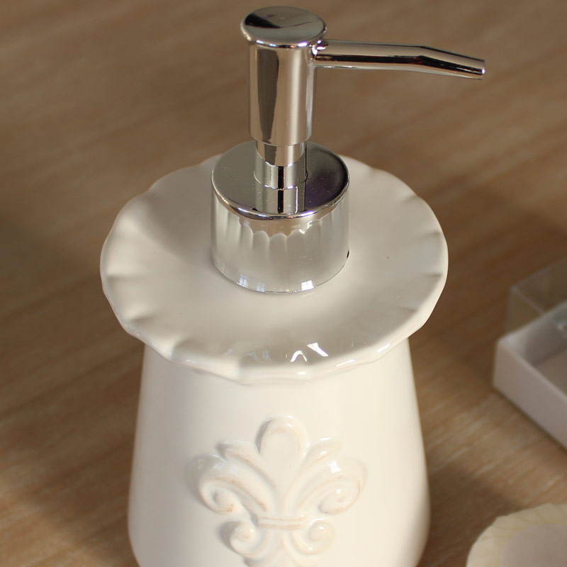 White Ceramic Soap Dispenser