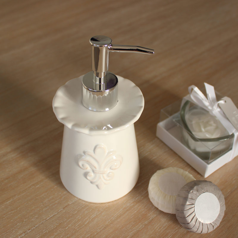 White Ceramic Soap Dispenser