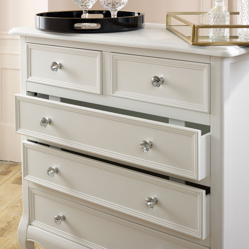 White Chest of Drawers - Victoria Range DAMAGED SECOND ITEM 2036