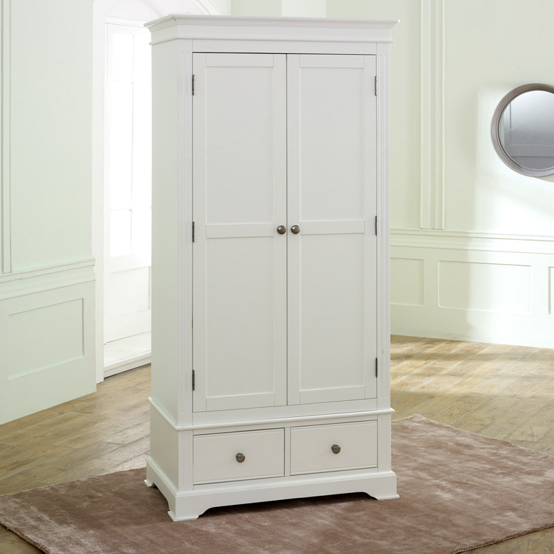 White Double Wardrobe Davenport White Range Melody Maison