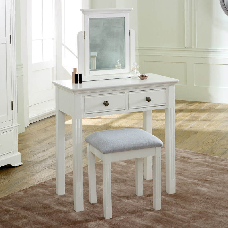 White Dressing Table Set Davenport White Range Melody Maison