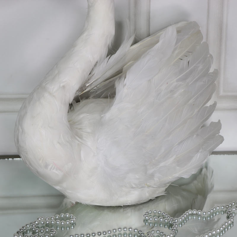 White Feathered Swan with Crown