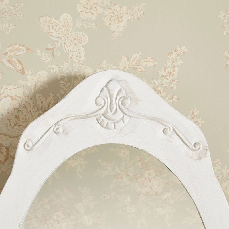White Freestanding Tabletop Vanity Mirror - Jolie Range