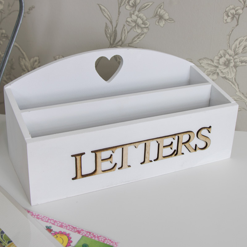 White Heart Letter Rack