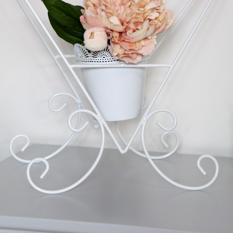 White Heart Shaped Planter