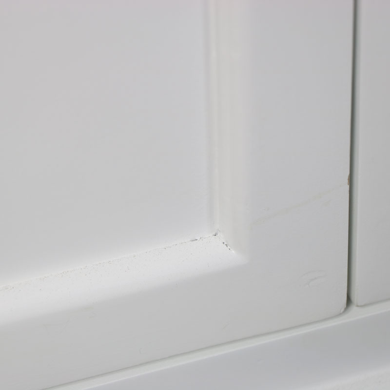 White Linen Closet/Low Wardrobe - Daventry White Range SECONDS ITEM