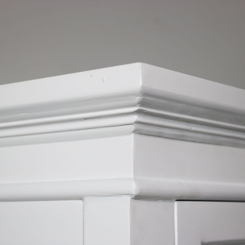 White Linen Closet/Low Wardrobe - Daventry White Range SECONDS ITEM