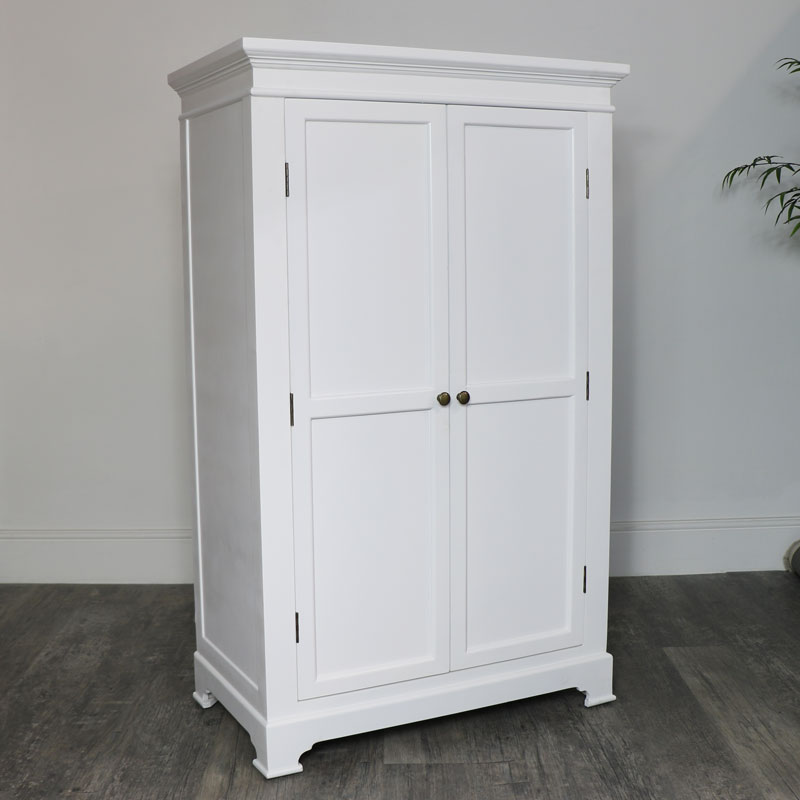 White Linen Closet/Low Wardrobe - Daventry White Range SECONDS ITEM