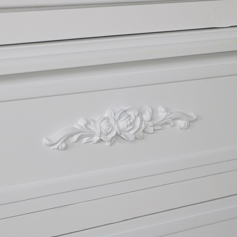 White Mirrored Double Wardrobe - Rose Range DAMAGED SECONDS ITEM 2006