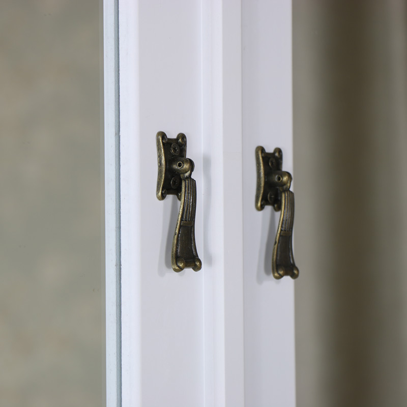 White Mirrored Double Wardrobe - Rose Range DAMAGED SECONDS ITEM 2006