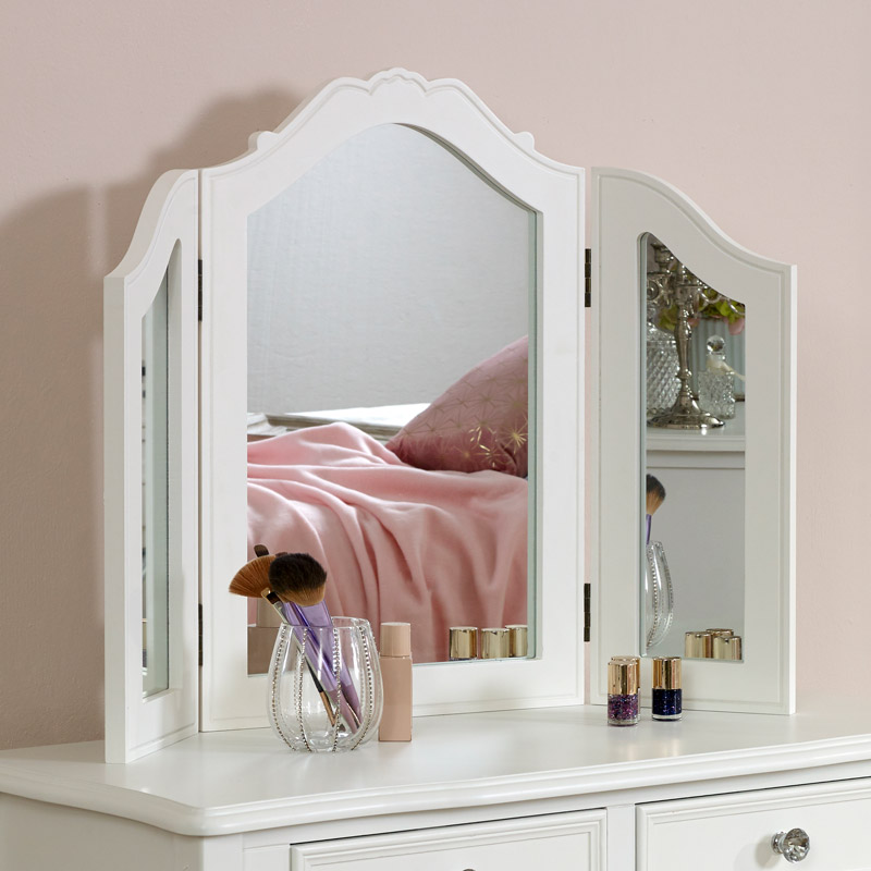 tabletop mirror with drawers
