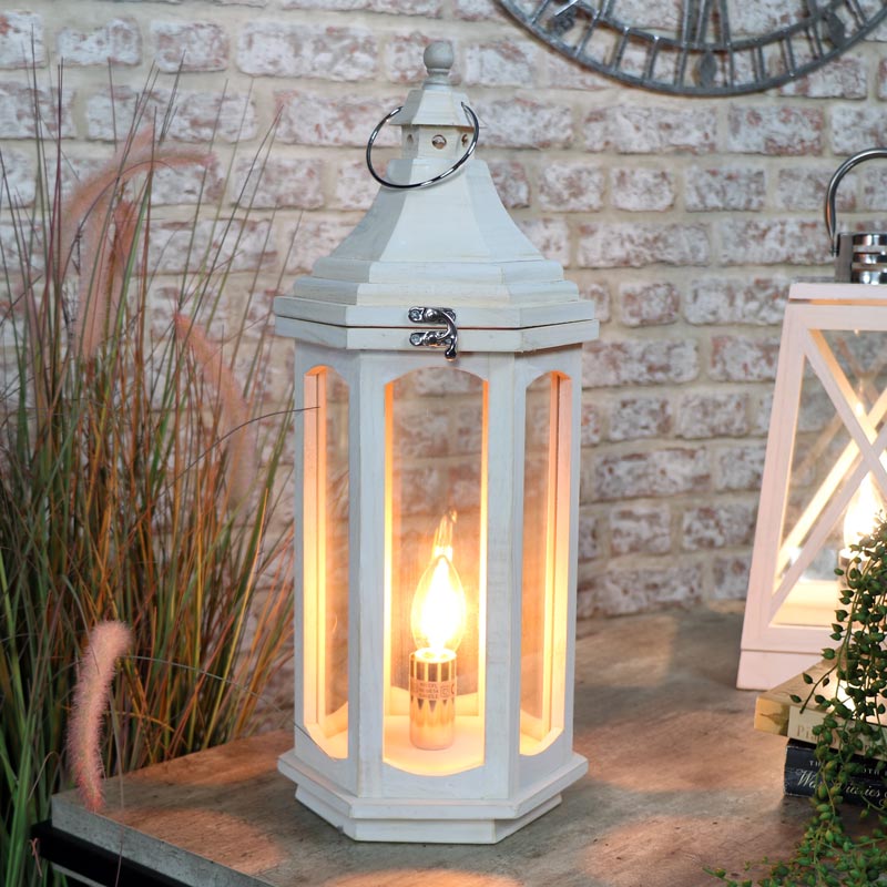 Lantern Style Table Lamps 54, Dimmable Electric Lantern Table Lamp