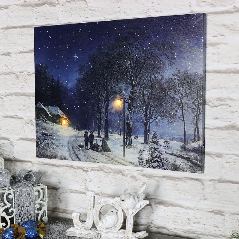 Winter Scene Christmas Canvas 