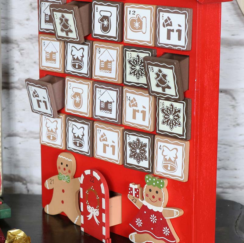 Wooden Advent Gingerbread House 