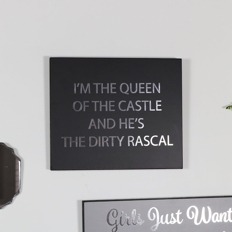 Wooden Wall Plaque "Queen of the Castle...."