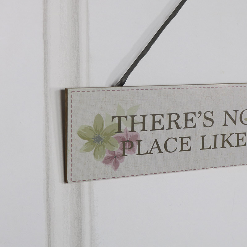 Wooden Wall Plaque "There's No Place Like Home"
