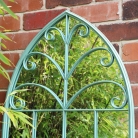 Antique Sage Green Arched Window Mirror 120cm x 60cm
