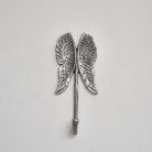 Antique Silver Angel Wings Wall Hook