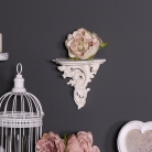 Antique White Ornate Wall Sconce Style Shelf