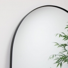 Large Black Arched Mirror 183cm x 80cm