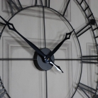Large Black Iron Skeleton Wall Clock