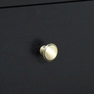 Black 4 Drawer Chest of drawers with gold knobs