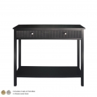 Black Reeded Wood Console Table - Bourne Range