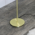 Champagne Gold Metal & Marble Effect Floor Lamp