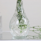 Clear Cut Glass Vase
