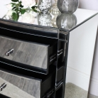 Curved Venetian Mirrored 3 Drawer Chest