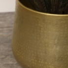 Extra Large Round Gold Patterned Planter