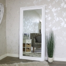  Extra Large White Ornate Wall/Floor Mirror 158cm x 78cm