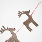 Felt Reindeer & Sleigh Christmas Garland