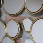 Gold Abstract Circles Wall Mirror 115cm x 55cm