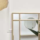 Gold Framed Art Deco Wall / Leaner Mirror 34cm x 142cm