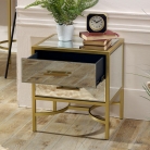 Gold Mirrored Bedside / Occasional Table - Venus Range