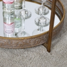  Gold Mirrored Vintage Side Table