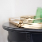 Gold Rectangle Mirrored Tray