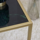 Green & Gold Marble Side Table 