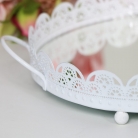 Lace Detailed Mirrored Display Tray