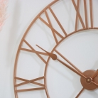 Large Copper Metal Skeleton Clock 80cm x 80cm 