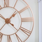 Large Copper Metal Skeleton Clock 80cm x 80cm 