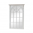Large Cream Window Style Wall Mirror - Lyon Range 66cm x 100cm